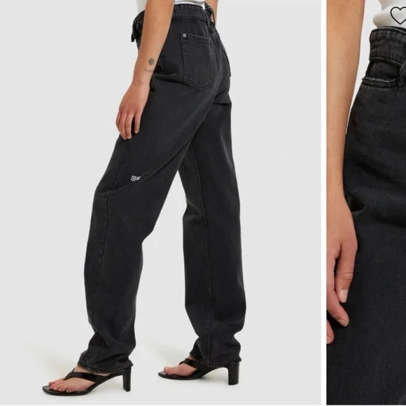Ksubi Undone Playback Navanas Jeans Size 32 Black Baggy Wide Leg Rebel Denim - Picture 7 of 9
